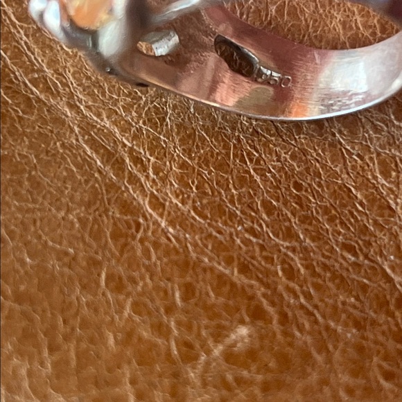 950 silver Mexican fire opal ring - Picture 5 of 10